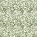 William morris green willow leaves cotton cushion, scatter cushions