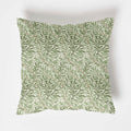 William morris green willow leaves cotton cushion, scatter cushions