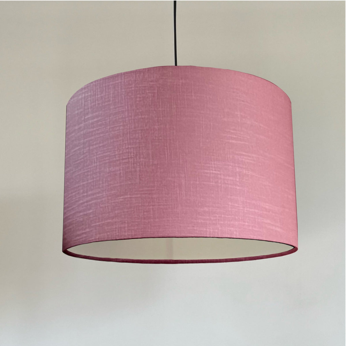 Lavender Linen Drum Lampshade | Handmade Ceiling Light Shade | Bespoke UK