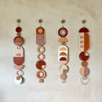 Warm Tones Wall Hangings - Geometric Wall Art - Luxury Wall Decor - Mid-Century Home Decor - Slim Long Wall Tapestry