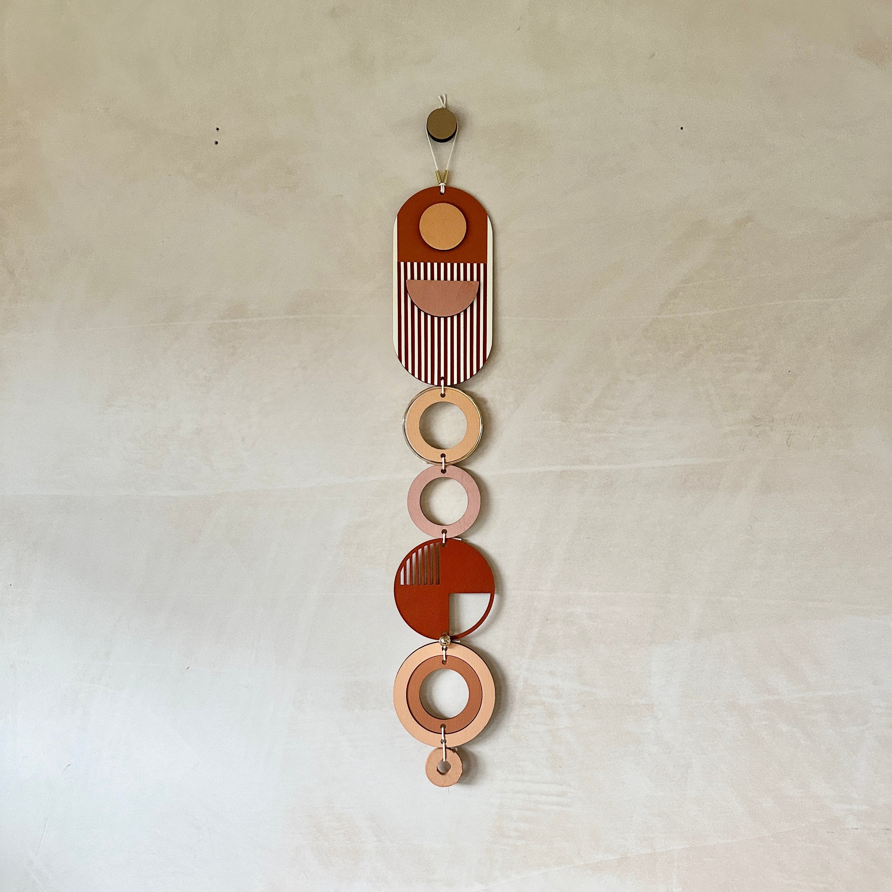 Warm Tones Wall Hangings - Geometric Wall Art - Luxury Wall Decor - Mid-Century Home Decor - Slim Long Wall Tapestry