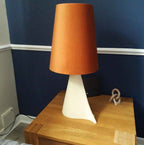 Burnt Orange Velvet Lampshade | Extra Tall Cone Light Shade | Bespoke Handmade UK