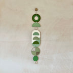 Green Wall Hangings - Geometric Wall Art - Luxury Wall Decor - Mid-Century Home Decor - Slim Long Wall Tapestry