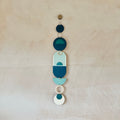 Blue Wall Hangings - Geometric Wall Art - Luxury Wall Decor - Mid-Century Home Decor - Slim Long Wall Tapestry