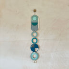 Blue Wall Hangings - Geometric Wall Art - Luxury Wall Decor - Mid-Century Home Decor - Slim Long Wall Tapestry