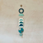 Blue Wall Hangings - Geometric Wall Art - Luxury Wall Decor - Mid-Century Home Decor - Slim Long Wall Tapestry