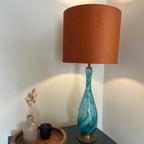 Burnt Orange Velvet Drum Lampshade | Handmade Ceiling Light Shade | Bespoke UK