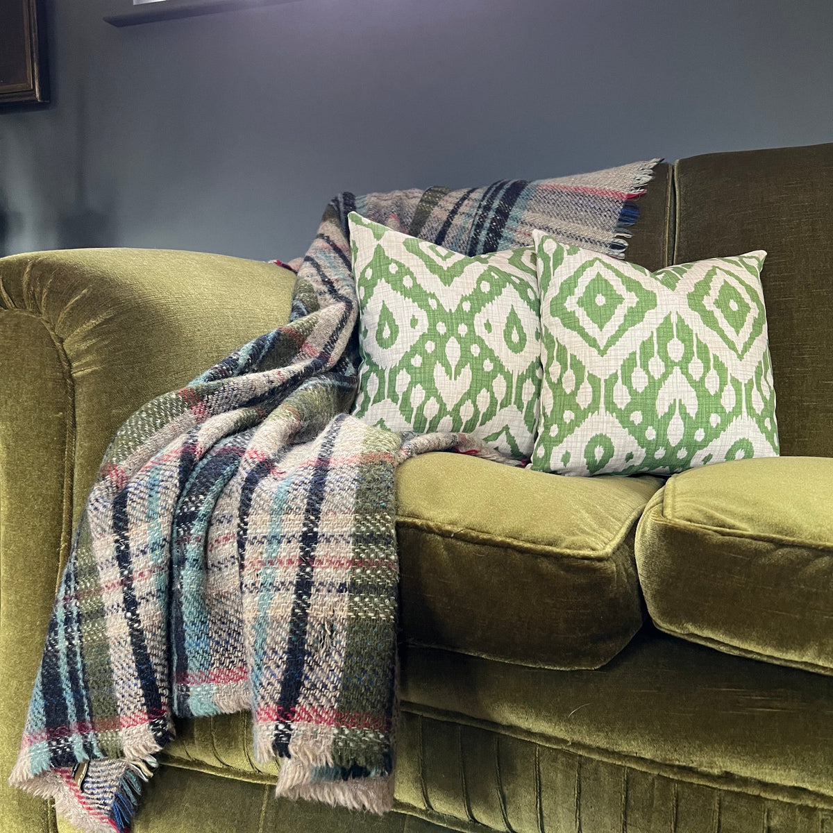 Marrakesh green cotton cushion, scatter cushions
