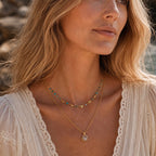 Charis Round Gemstone Necklace Moonstone