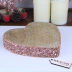 Lovell Christmas Wooden Decoration Heart Shape Copper Jewel Design