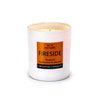 FIRESIDE - Bergamot, Frankincense and Lavender - handmade soy candle - 200g - white glass