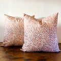 William morris rust willow leaves cotton cushion, scatter cushions