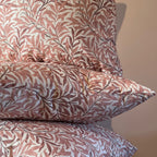William morris rust willow leaves cotton cushion, scatter cushions
