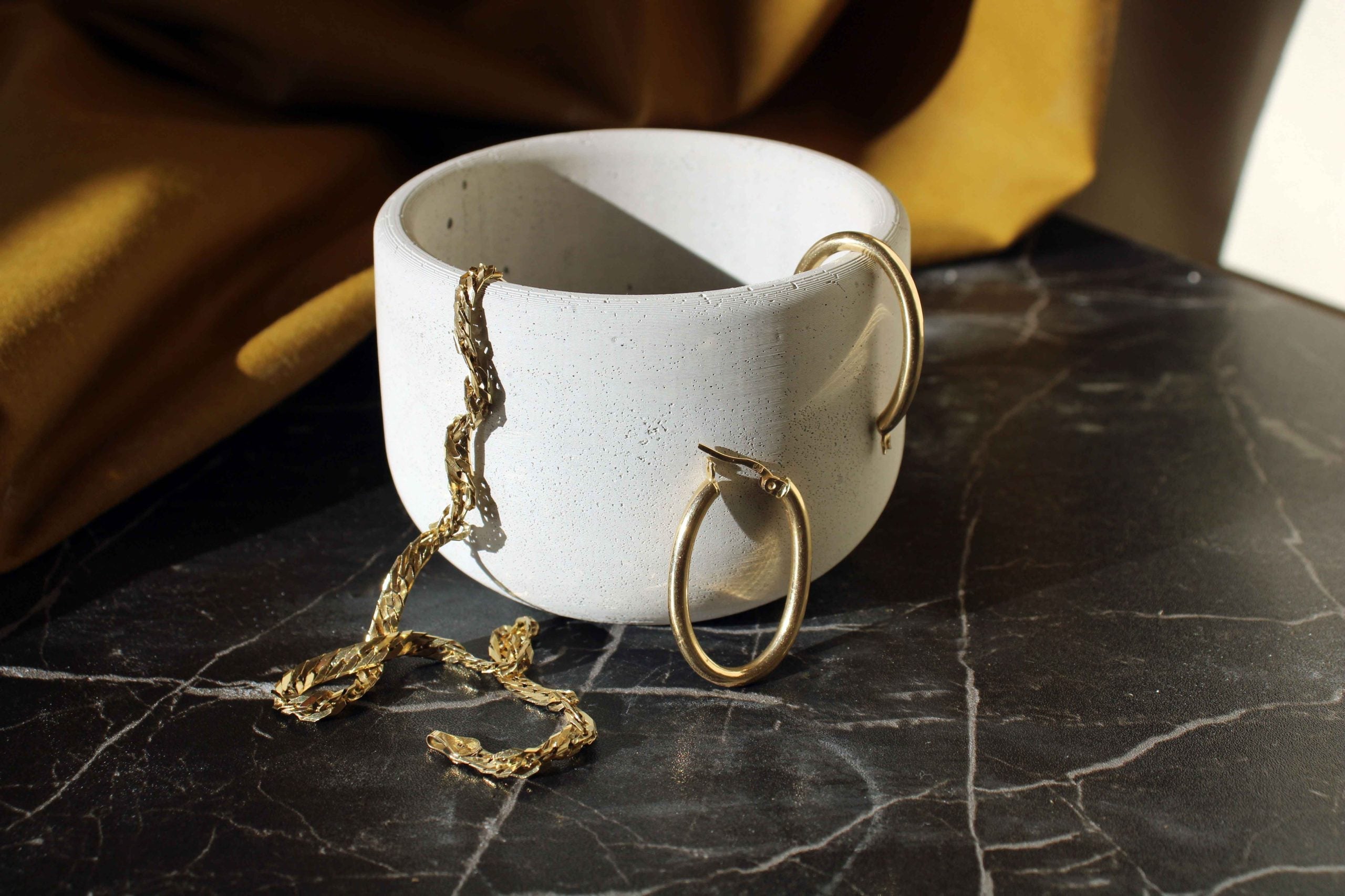 CONCRETE BIG JEWELLERY HOLDER, CONCRETE TEALIGHT HOLDER