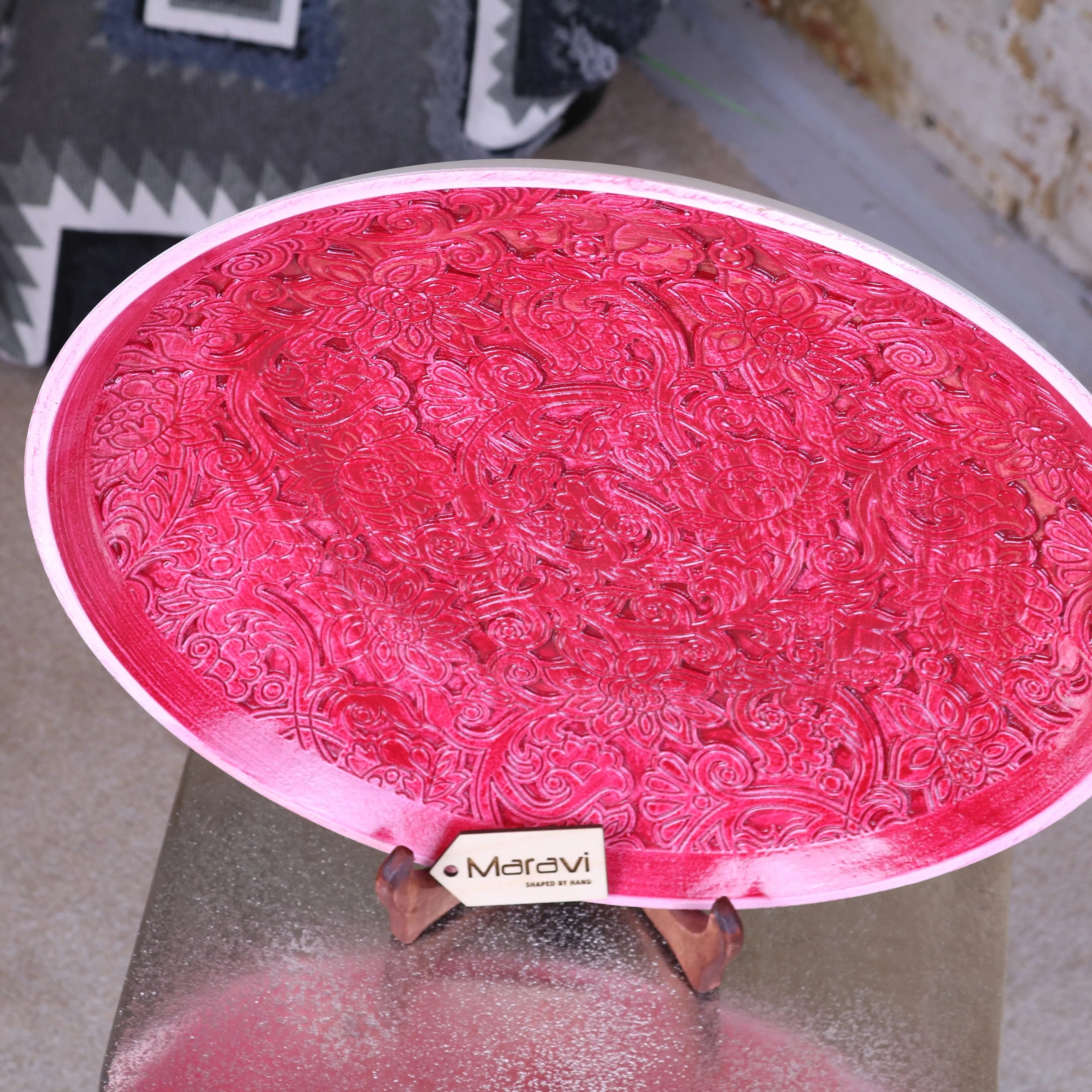Paluru Fuchsia Pink Large Decorative Bowl