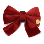 Ruby Red Velvet Sailor Bow Tie