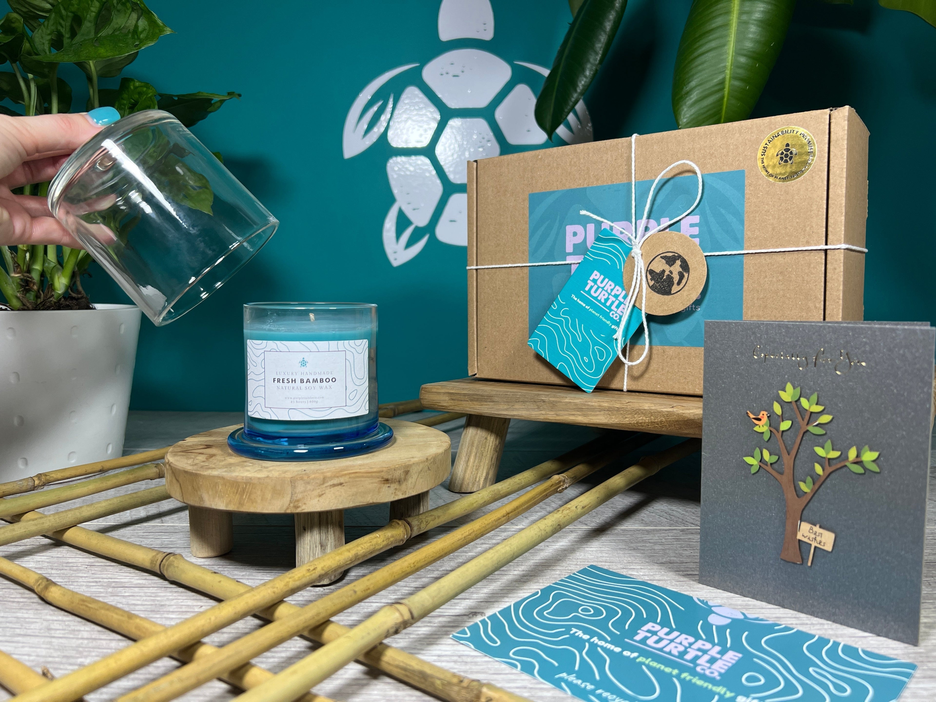 Soy Wax Bamboo Candle Gift Set