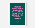 Parklife (Blur inspired) A4 Lyric Print