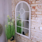 Panna Rustic Window Style Mirror White Frame