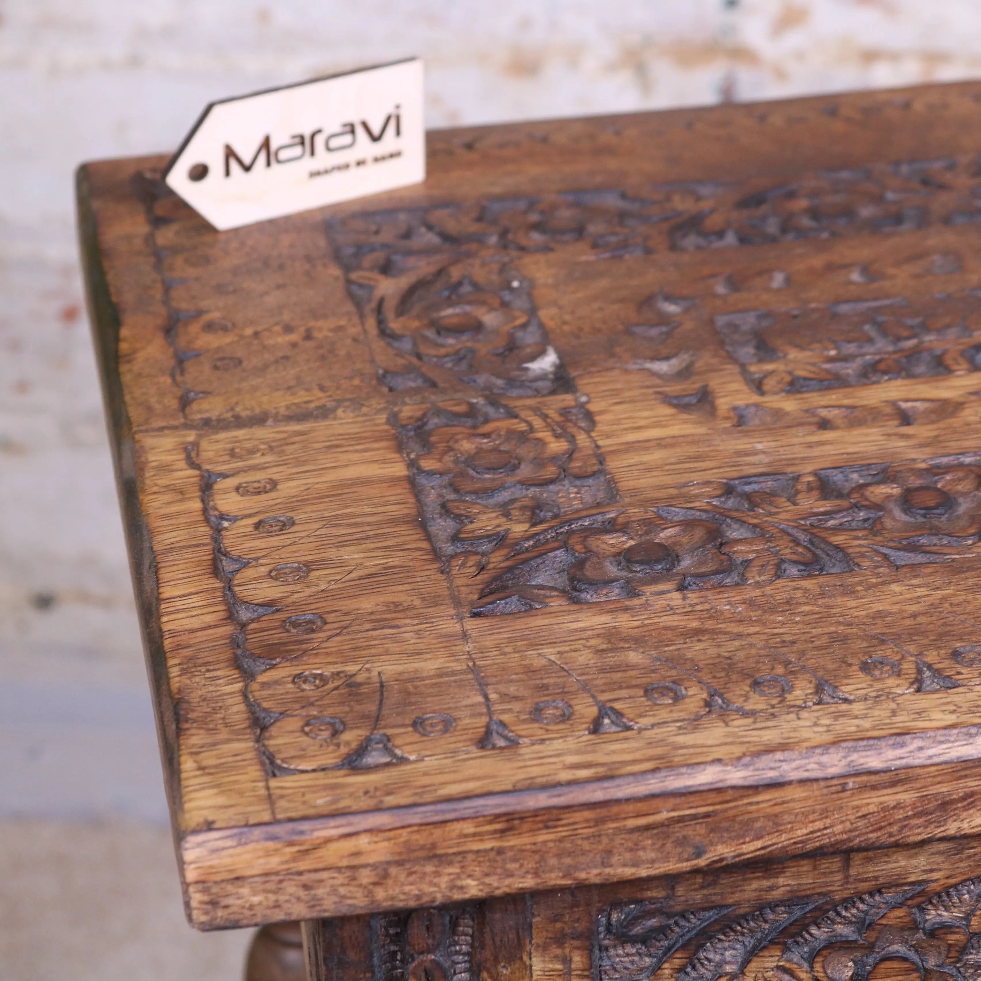 Erki Mango Wood Rectangular Side Table