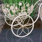 Bike Planter Metal Vintage White