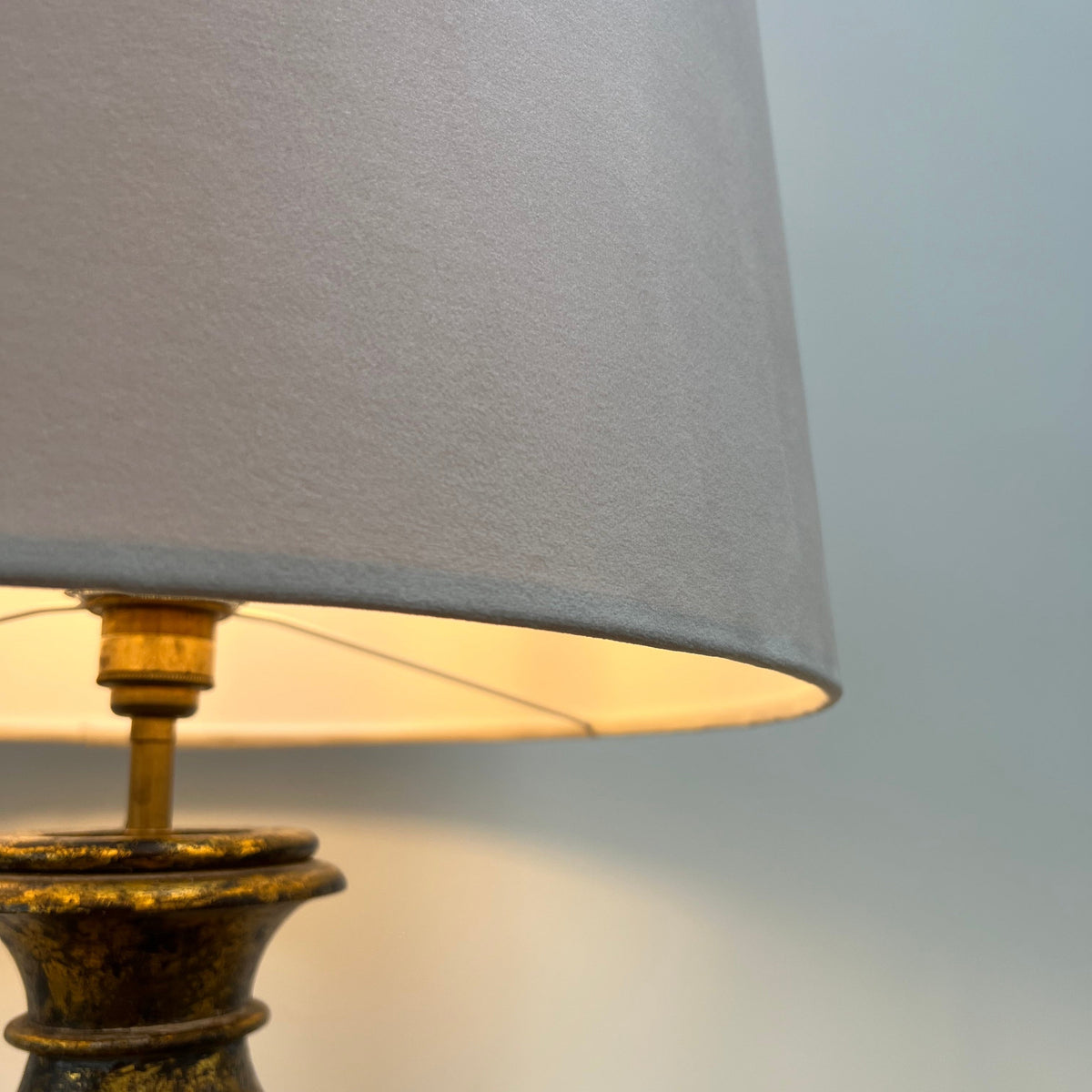 Cream Velvet Lampshade | French Drum Ceiling Light Shade | Bespoke Handmade Empire Lampshade