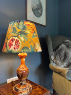 Fruta Fig Velvet Lampshade | French Drum Ceiling Light Shade | Bespoke Handmade Empire Lampshade