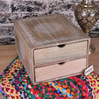 Hijla A4 Wooden Box Filing 2 Drawers Mandala Design