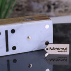Osian Marble Lid Luxury Dominoes Set