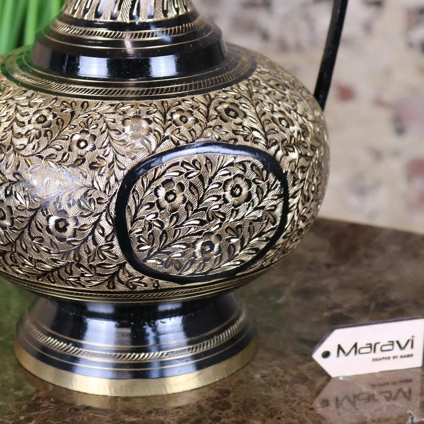 Aravalli Aftaba Brass Arabian Jug Vase Ornament 50cm