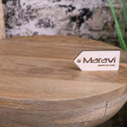Reiek Wooden Carved Pedestal Side Table