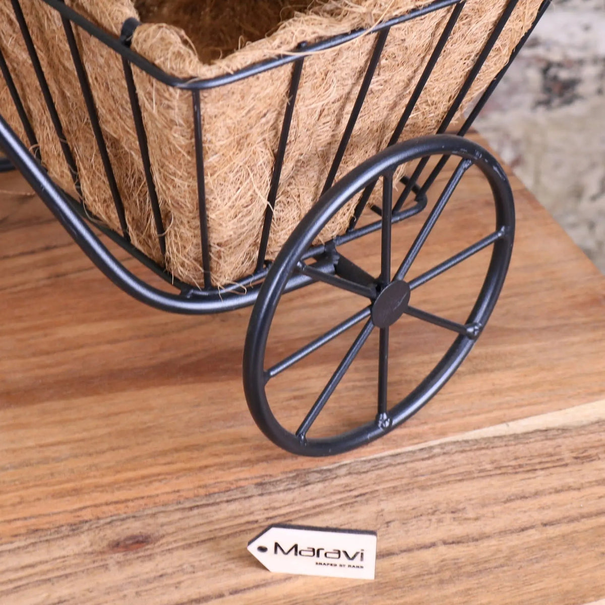 Bike Garden Planter Metal Vintage Black