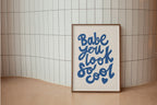 Babe, You Look So Cool (The 1975 inspired) A4 Lyric Art Print