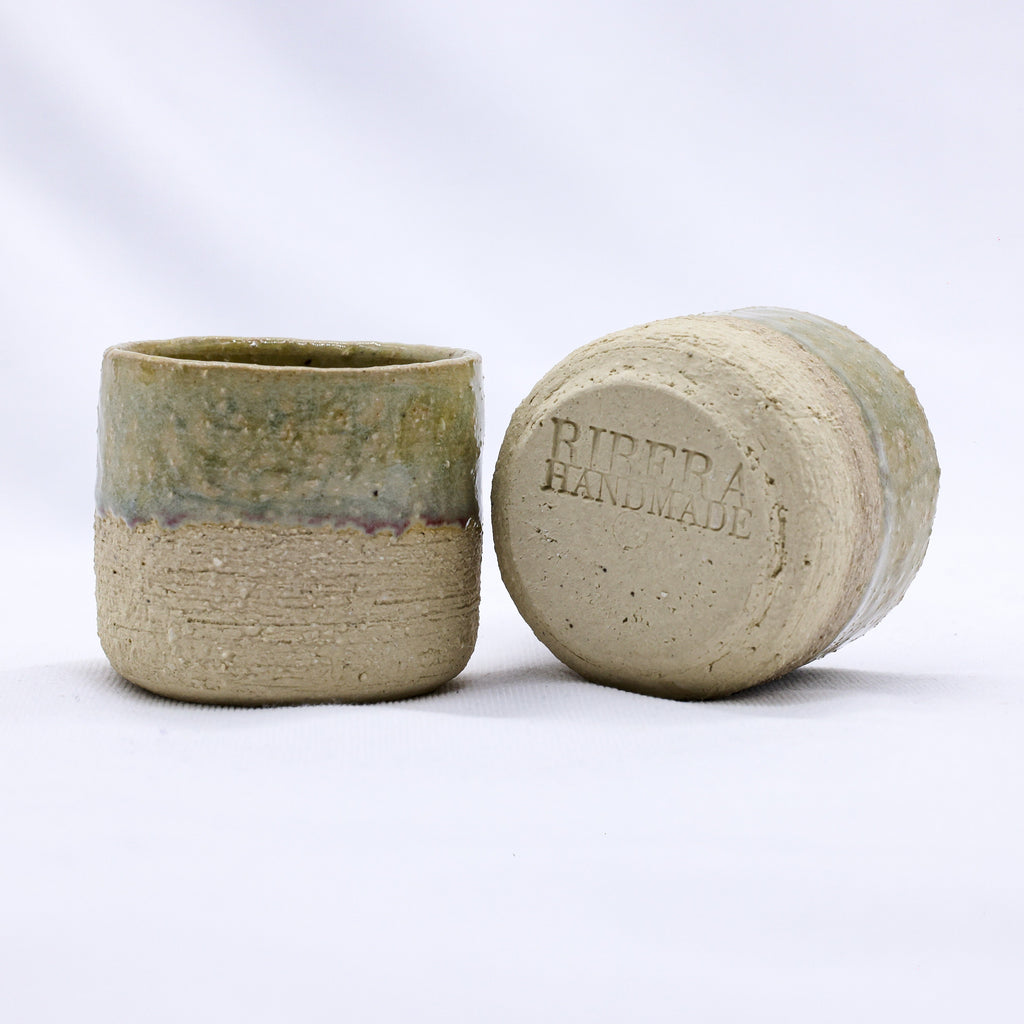 Beige Picollo Handmade Ceramic Milled Stoneware Espresso Mug