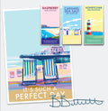 Vintage Seaside Poster – Nostalgic Beach Art by Devon Artist by BeckyBettesworth (its-such-a-perfect-day)