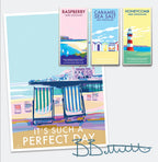 Vintage Seaside Poster – Nostalgic Beach Art by Devon Artist by BeckyBettesworth (its-such-a-perfect-day)