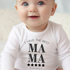 Personalised Best Mama Baby Grow, Vest or Bib with Name