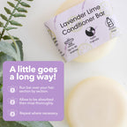 Lavender & Lime Solid Conditioner Bar | Natural Hair Conditioner for All Hair Types | Vegan, Plastic-Free Hair Care