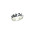 Incisioni Men’s Ring – Sterling Silver 925 with Black Enamel – One Of A Kind