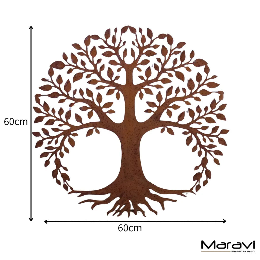 Indari Tree Metal Garden Wall Art 60cm