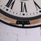 Industrial Large Cog Clock White and Gold