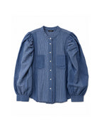 ingrid blouse | indigo stripe