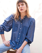 ingrid blouse | indigo stripe