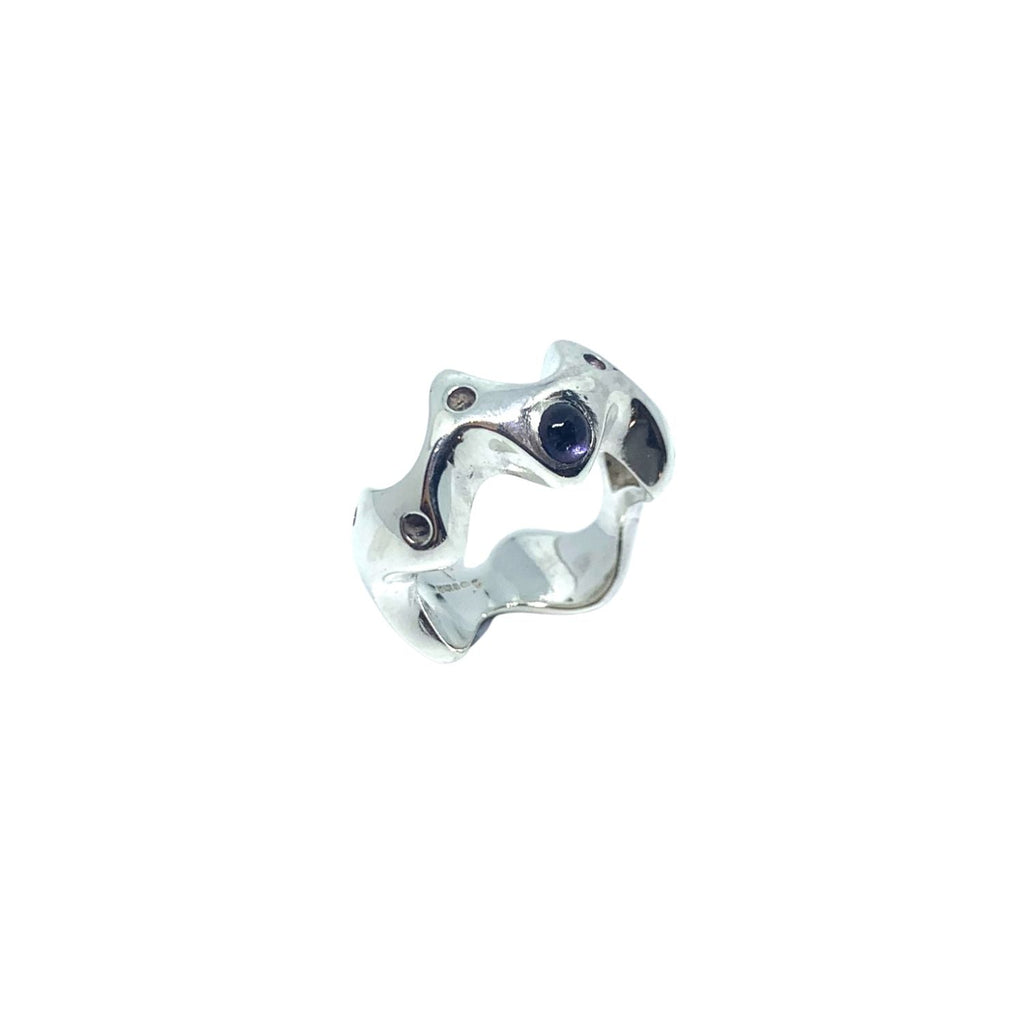 Sea Slug Ring – Handmade Sterling Silver 925 – Iolite, Peridot or Garnet