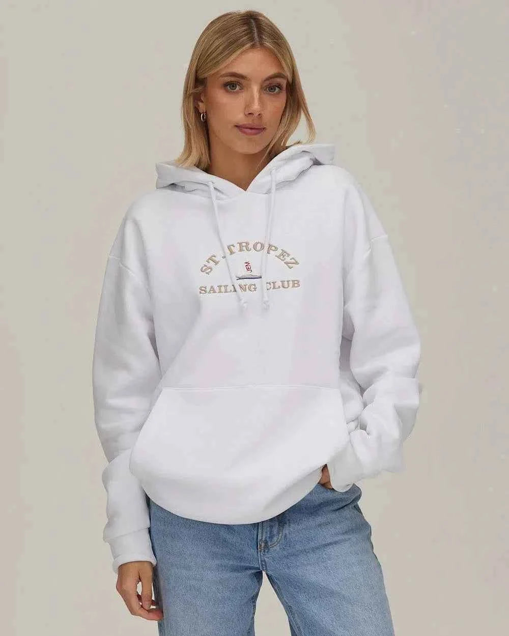 St Tropez Hoodie White
