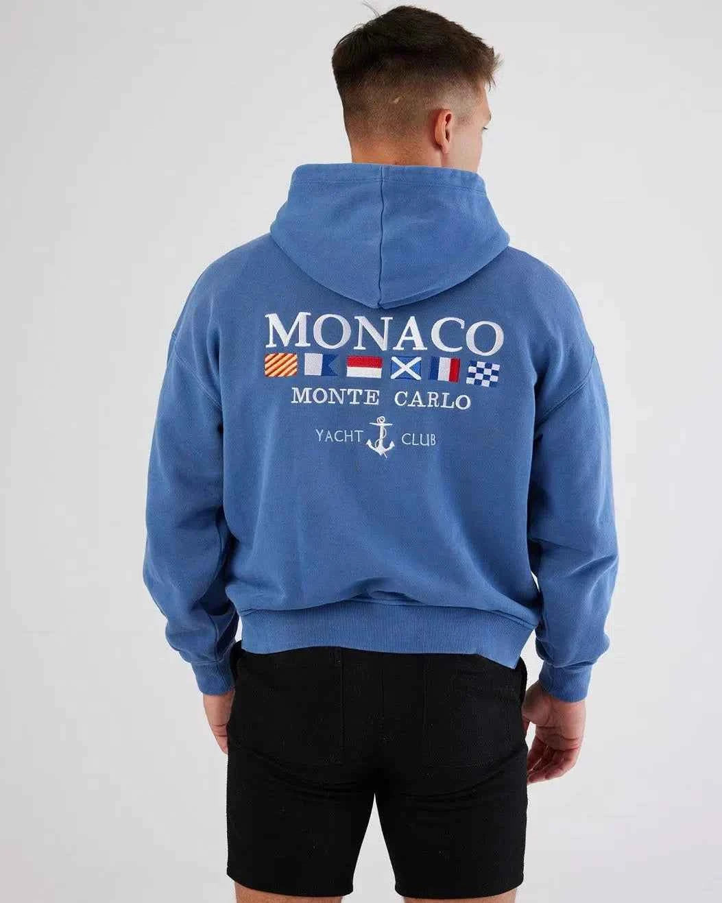 Monaco Heavyweight Hoodie Blue