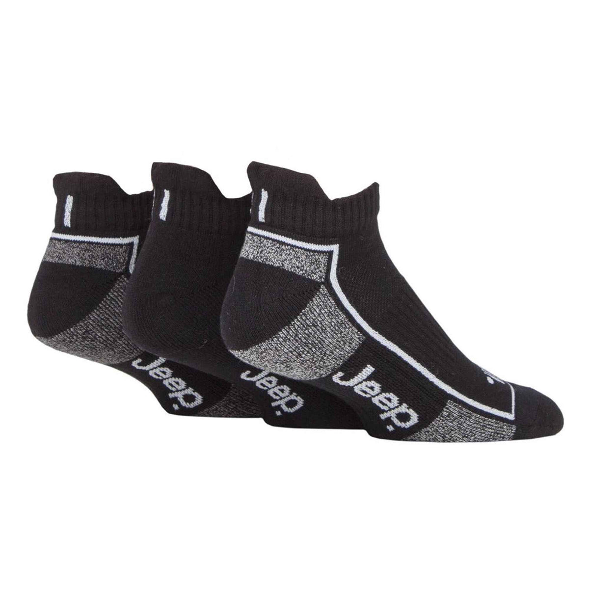 Pack of 3 Men's Trainer Liners Socks | Low Cut Cushioned Sport Ankle Socks