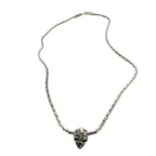Japanese Power Skull Sliding Pendant Necklace – Sterling Silver 925 & Paloma Chain