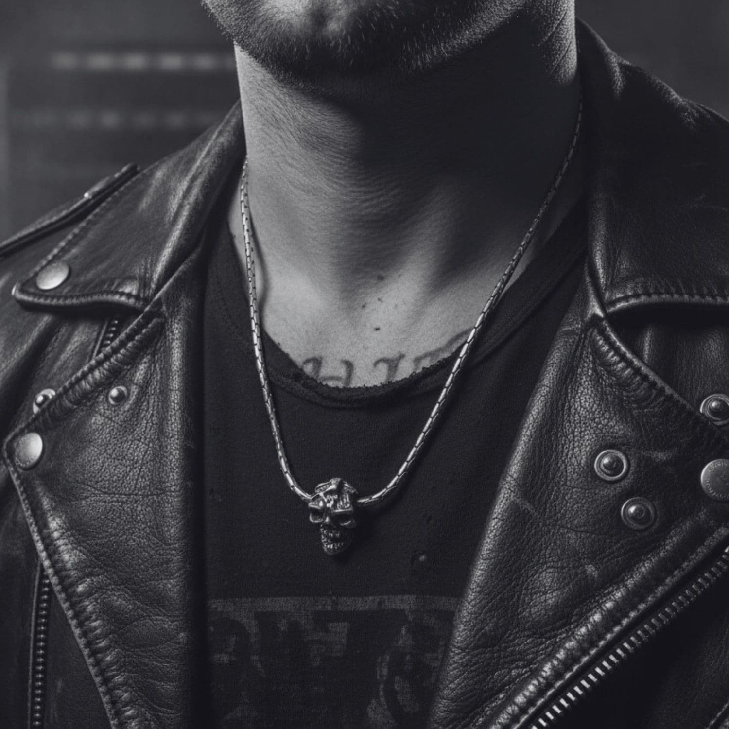 Japanese Power Skull Sliding Pendant Necklace – Sterling Silver 925 & Paloma Chain