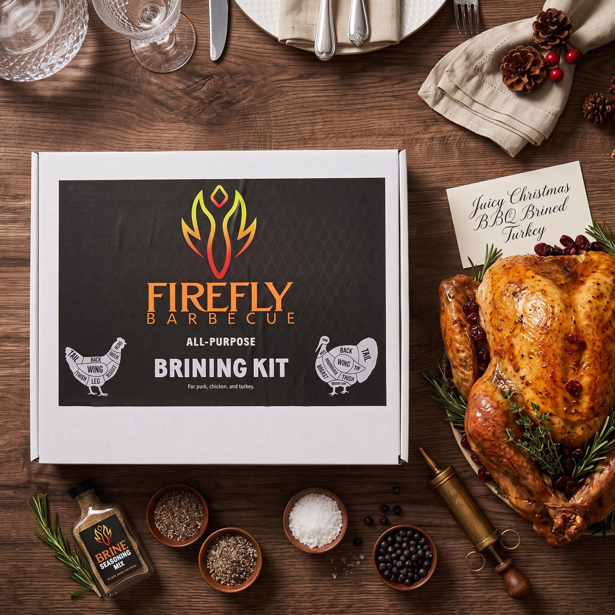 Firefly BBQ Turkey Brine Kit for Juicy Poultry